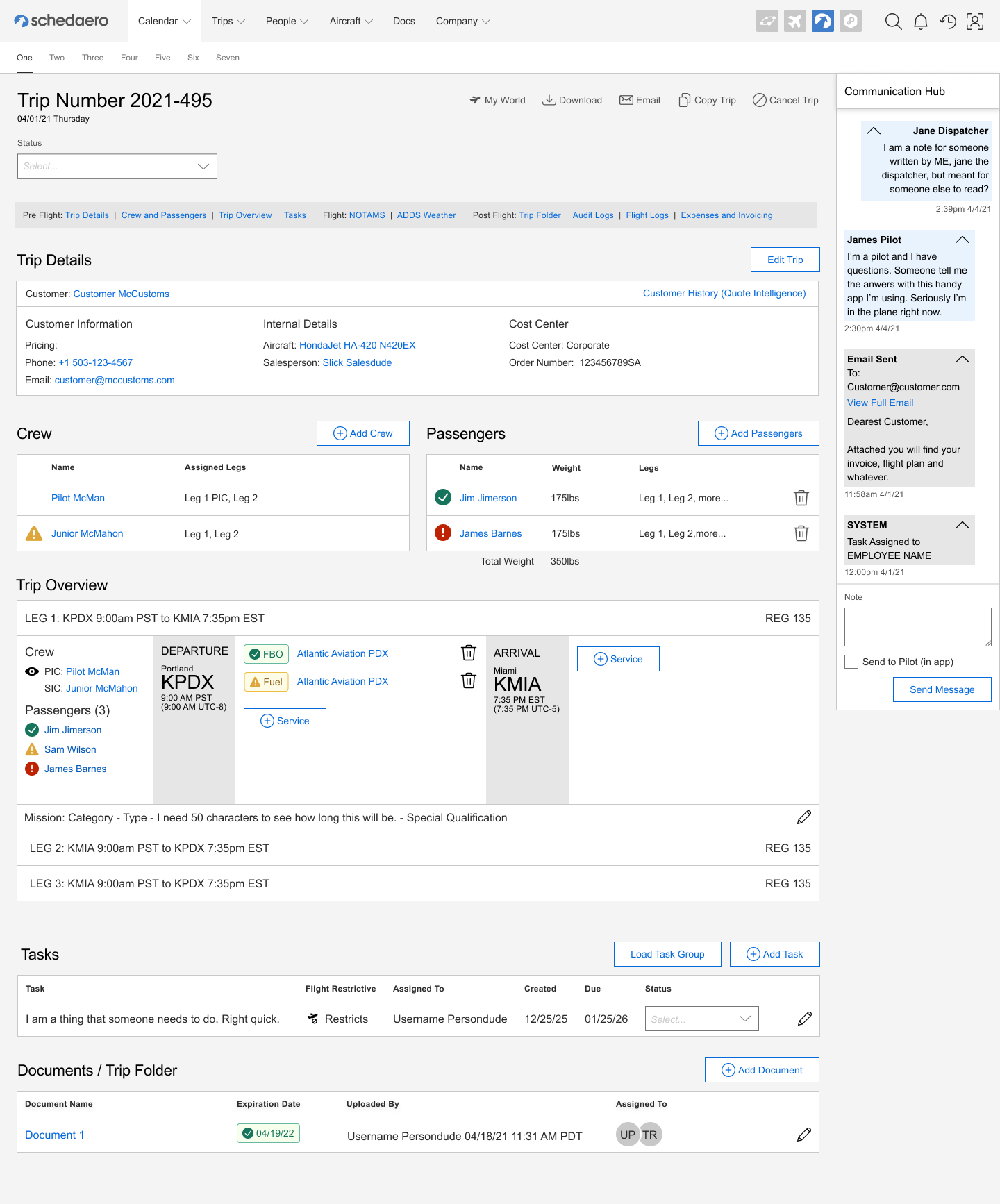 The first version of the NEW Trip Detail Page